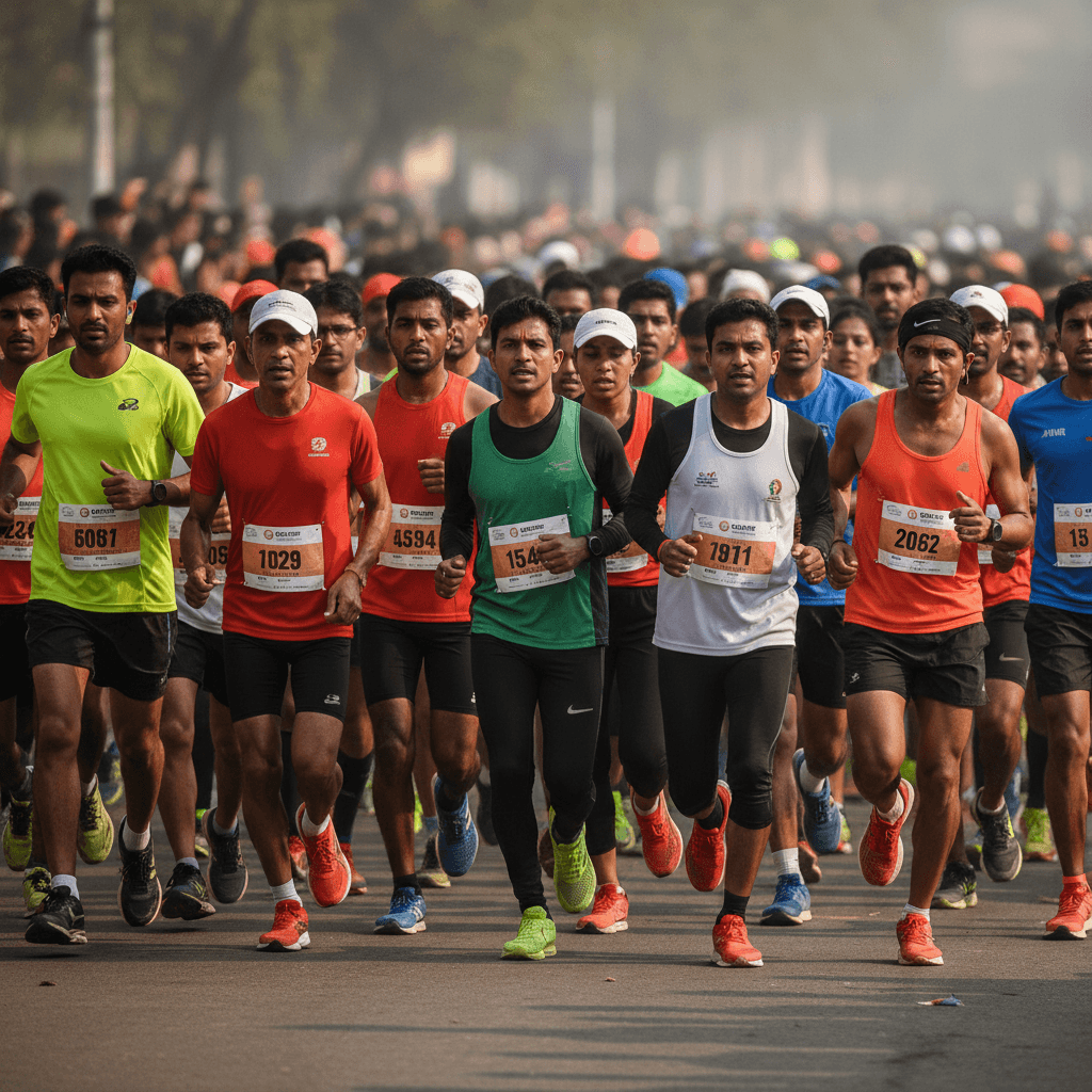 AU Jaipur Marathon - Running...