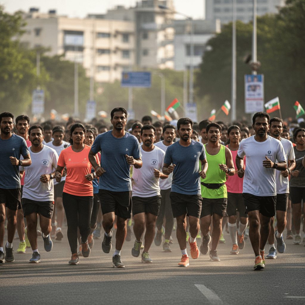Hyderabad 10K Run - Running...
