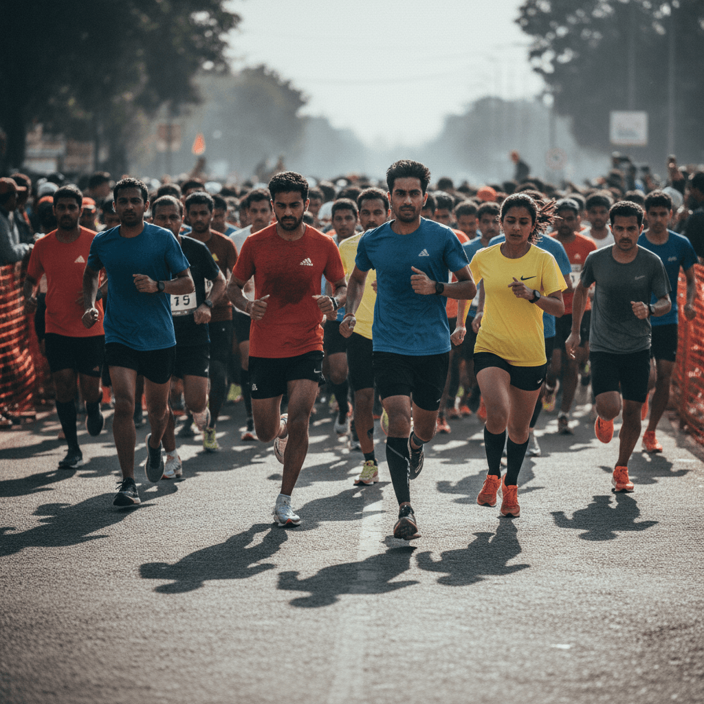 Mehsana Marathon - Running...